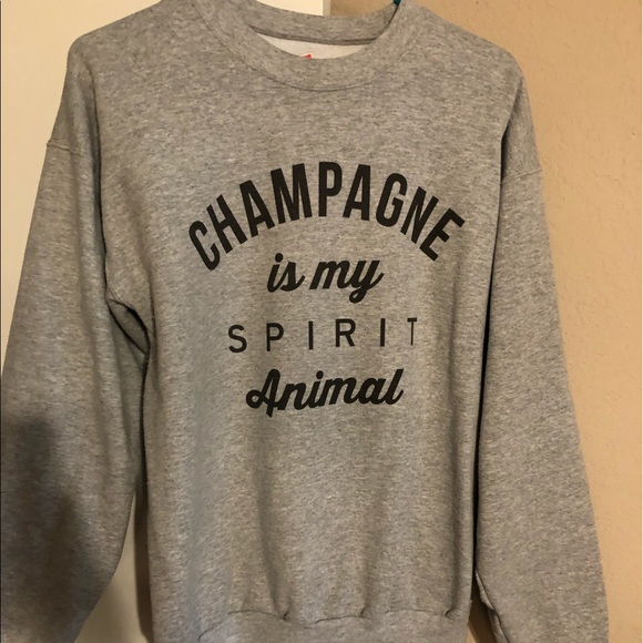 Tops - Champagne is my Spirt Animal-Medium
